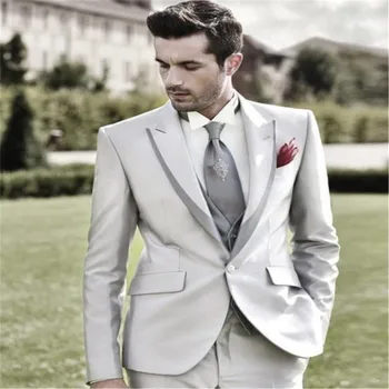 

The latest men's suit is shiny and custom made in various styles of men's fashion suit (jacket + trousers + Vest + tie) wedding