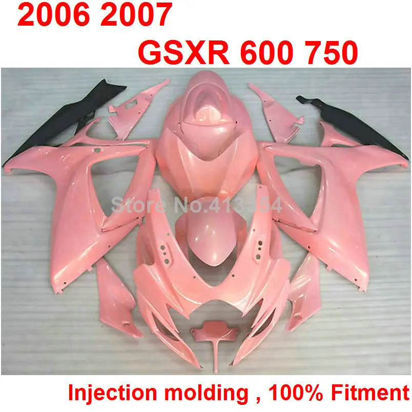Форма для литья под давлением 100% подходит Suzuki GSXR600 750 06 07 розовый черный комплект
