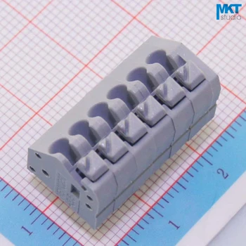 

100Pcs 6P A-Type 3.50mm Pitch Spring Clamp PCB Screwless Terminal Block