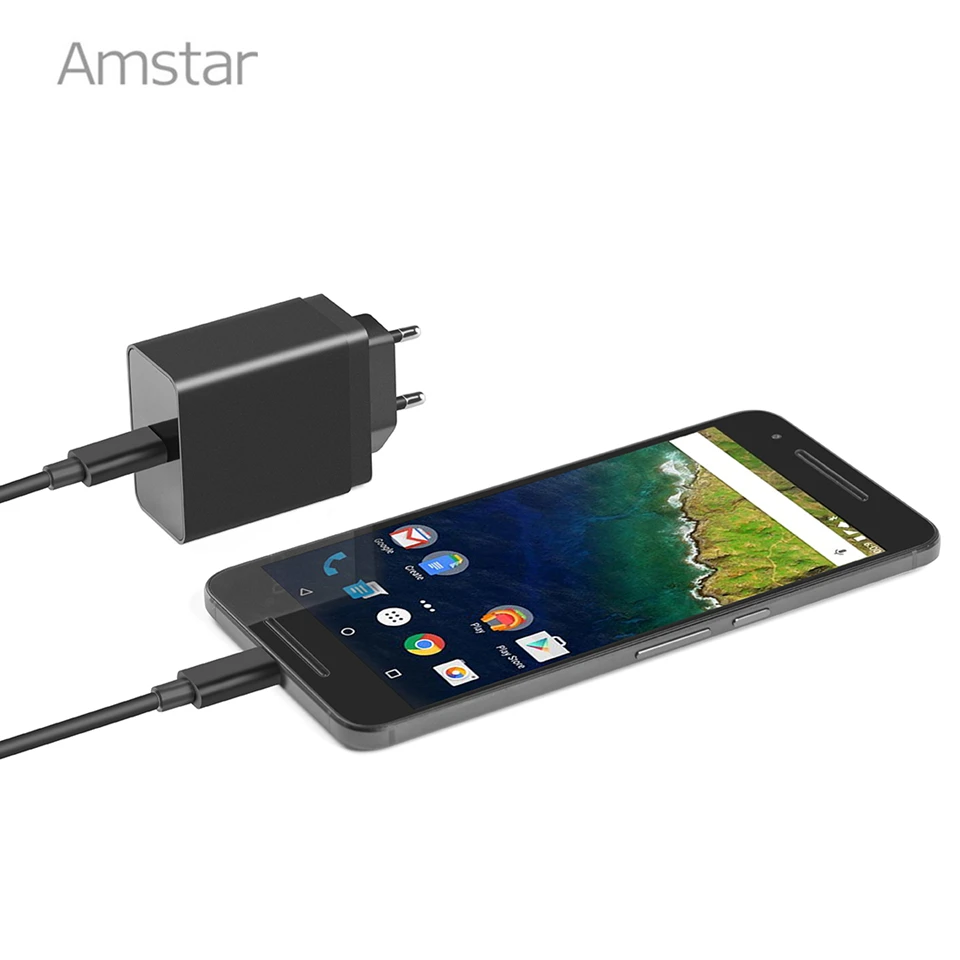 Amstar USB C зарядное устройство 5 В/3A 15 Вт type-C настенное зарядное устройство для Google Pixel/Pixel XL Lumia 950xl/950 Nexus 5x/6 p nintendo переключатель