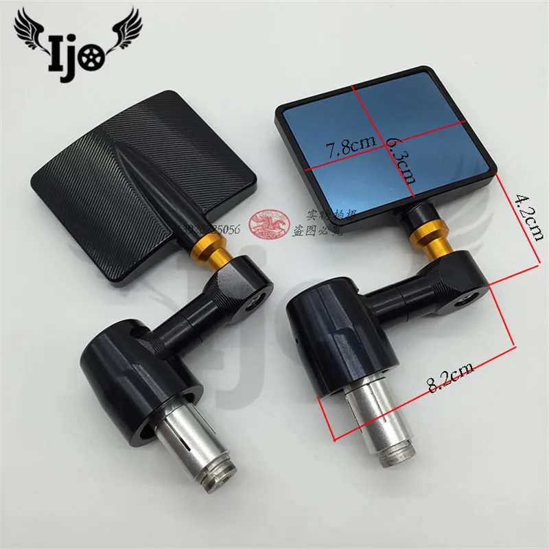 Мото зеркало на руль для honda grom dio shadow buell yamaha nmax benelli kawasaki ninja moto rcycle руль ручки боковое зеркало - Цвет: Черный