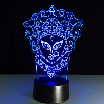 

Beijing Opera Facial Masks Shape LED 3d Lamp Remote Touch Switch Usb Baby Sleeping Lighting 7 Color Changing Birthday Gift