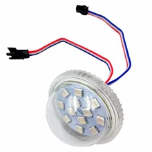 Адресуемые 45 мм светодиодный пиксель света; 12 светодиодов 5050; DC12V; 2.88 Вт; IP65; UCS2903 ic; прозрачная крышка/матовое покрытие
