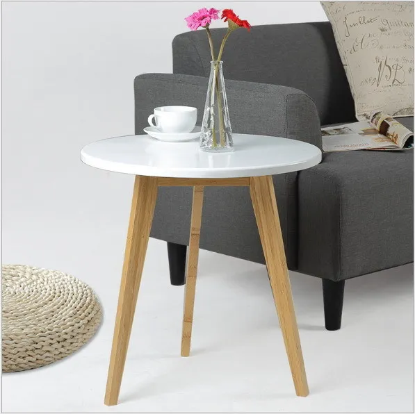 

Modern Design Bamboo Round Side Table Minimalist Tea Table Coffee Table Living Room Sofa craft Table