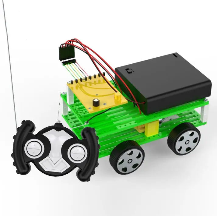 Four way remote control car assembly kit,DIY motor toys,Manual assembly