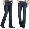 Men's Business Casual Pants Male Mid Waist Elastic Slim Boot Cut Semi-Flared Four Seasons Bell Bottom Jeans 26-38 6