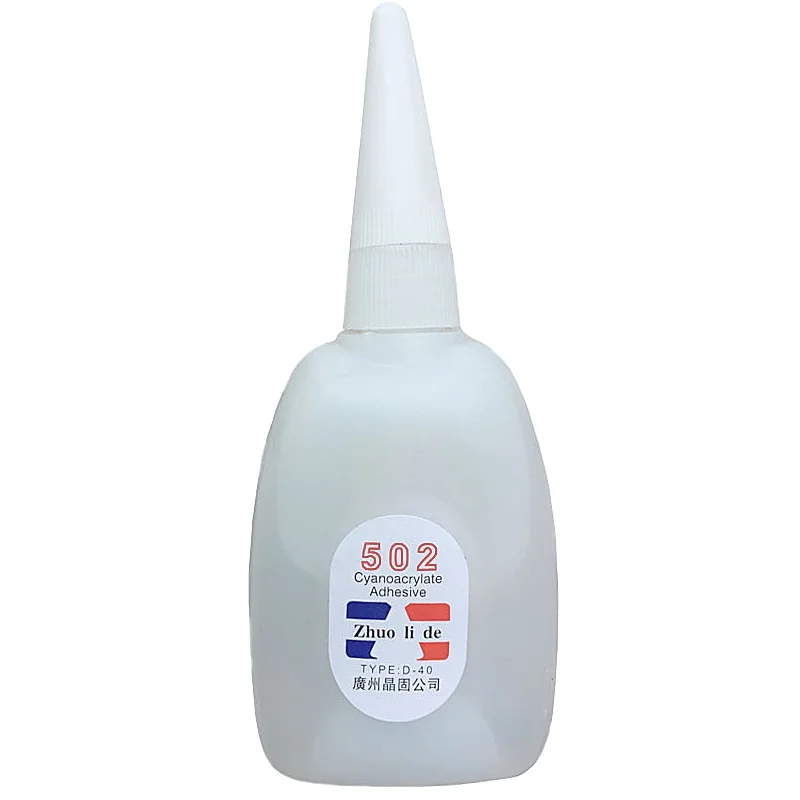 

5PCS Powerful Quick-drying 502 Glue Powerful Glue D-40 Crystal Solid Plastic Ceramic Glue Drop Adhesive is more accurate