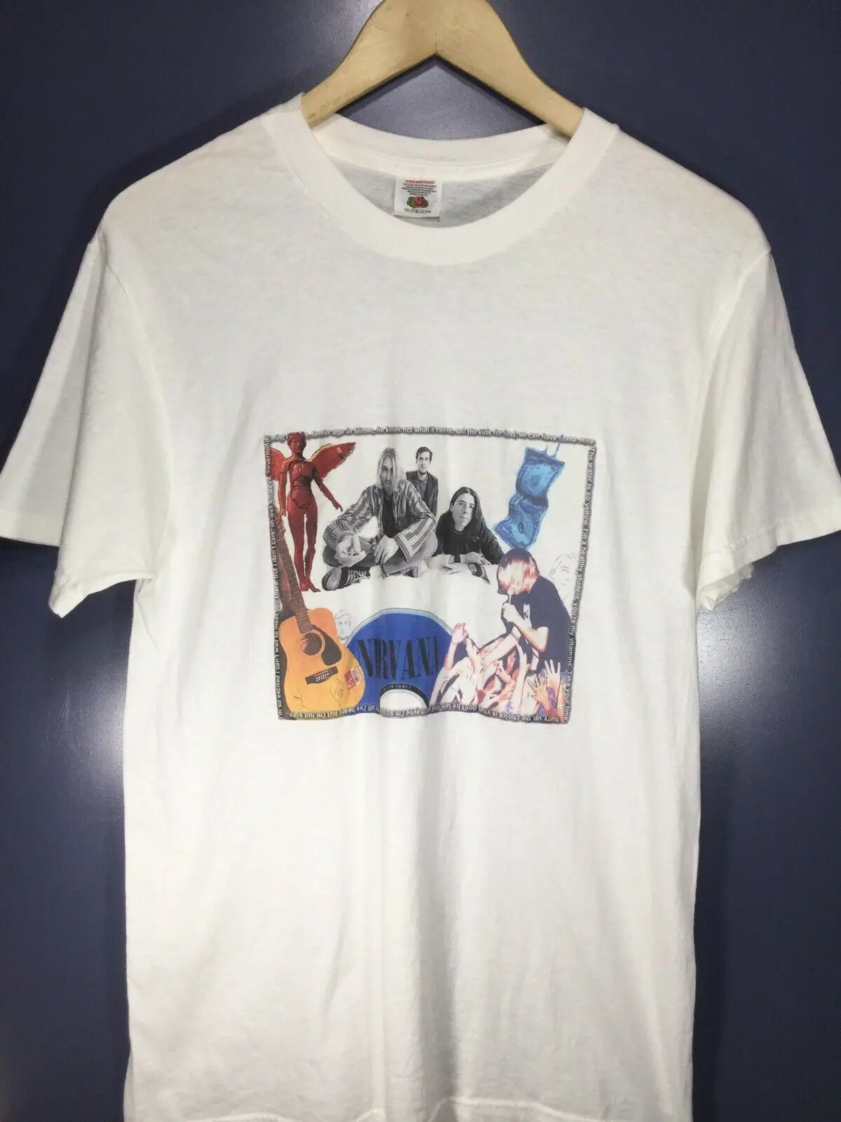 

Rare 90s Vintage Kurt Kobain Nirvana T Shirt Mens Promo Size M
