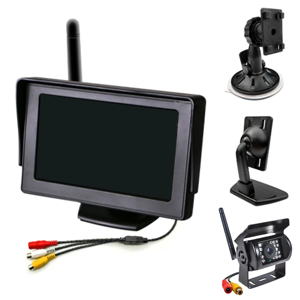 

Wireless Transmit Adjustable Reverse Image Digital Waterproof Security Desktop Stable HD Camera Car Monitor Rear View Easy Use