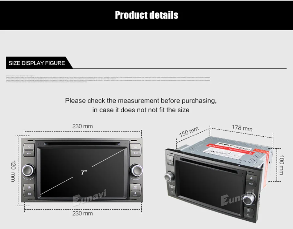 Discount Eunavi 7" in dash 2 din Android 9.0 Car DVD Player Car GPS stereo OBD2 for Ford C-Max Fiesta Fusion Kuga Mondeo Focus with radio 24