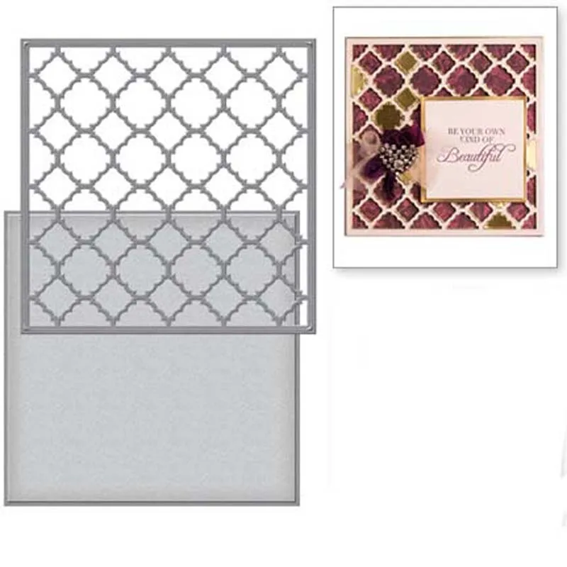 

Estel Grid Frame Background Metal Cutting Dies for Scrapbooking Cards Making New Arrival 2019 Handcrafts Embossing Die Cuts