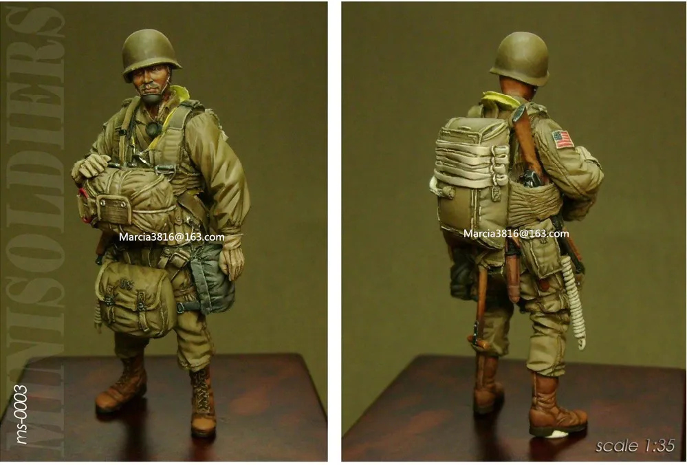 

1/35 scale WW2 US Airborne Forces WWII miniatures sand table model of the scene Resin Model Kit figure Free Shipping