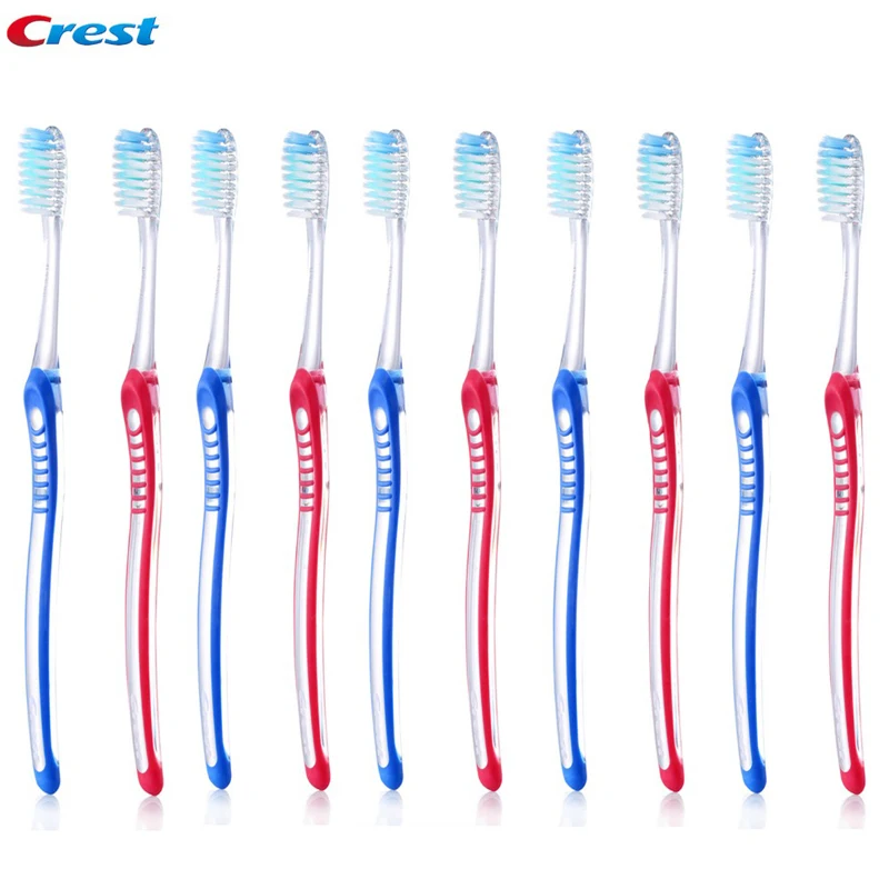 

Crest Complete Deep Clean maual Tooth Brush Gum Care Soft Bristles Nanometer Anti-bacterial Couple Toothbrushes 10pcs
