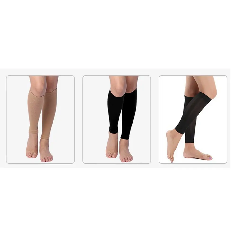 1 Pair/SET 20-30mmHg Thin Autumn Winter Medical Support Leg Shin Socks Varicose Veins Calf Sleeve Compression Brace Wrap