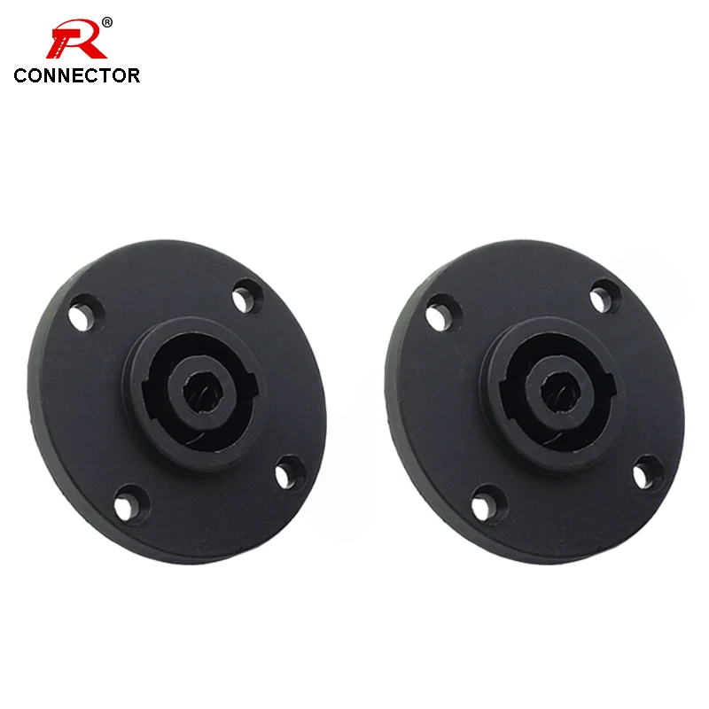 

1pc 4 Pin Speakon Female Jack Socket Connector Round Panel Mount Amplifier Converter for PA Cable Audio Loudspeaker R Connector
