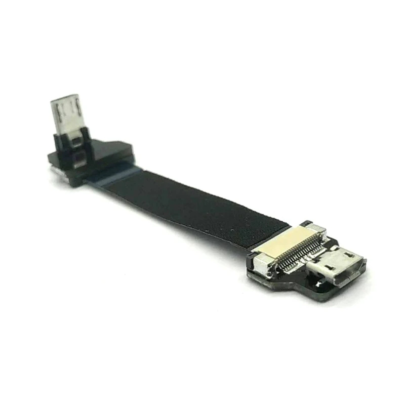 5 см до 100 см ультра тонкий USB плоский кабель микро прямой Женский к мужчине Micro up Угол для ПК камеры принтера или видеокамеры