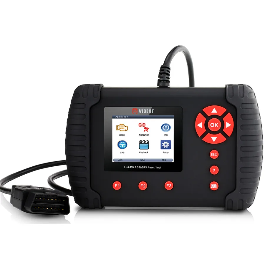 VIDENT iLink410 автомобильный OBD2 сканер OBD двигателя+ ABS+ SRS подушка безопасности аварийный инструмент сброса данных+ SAS