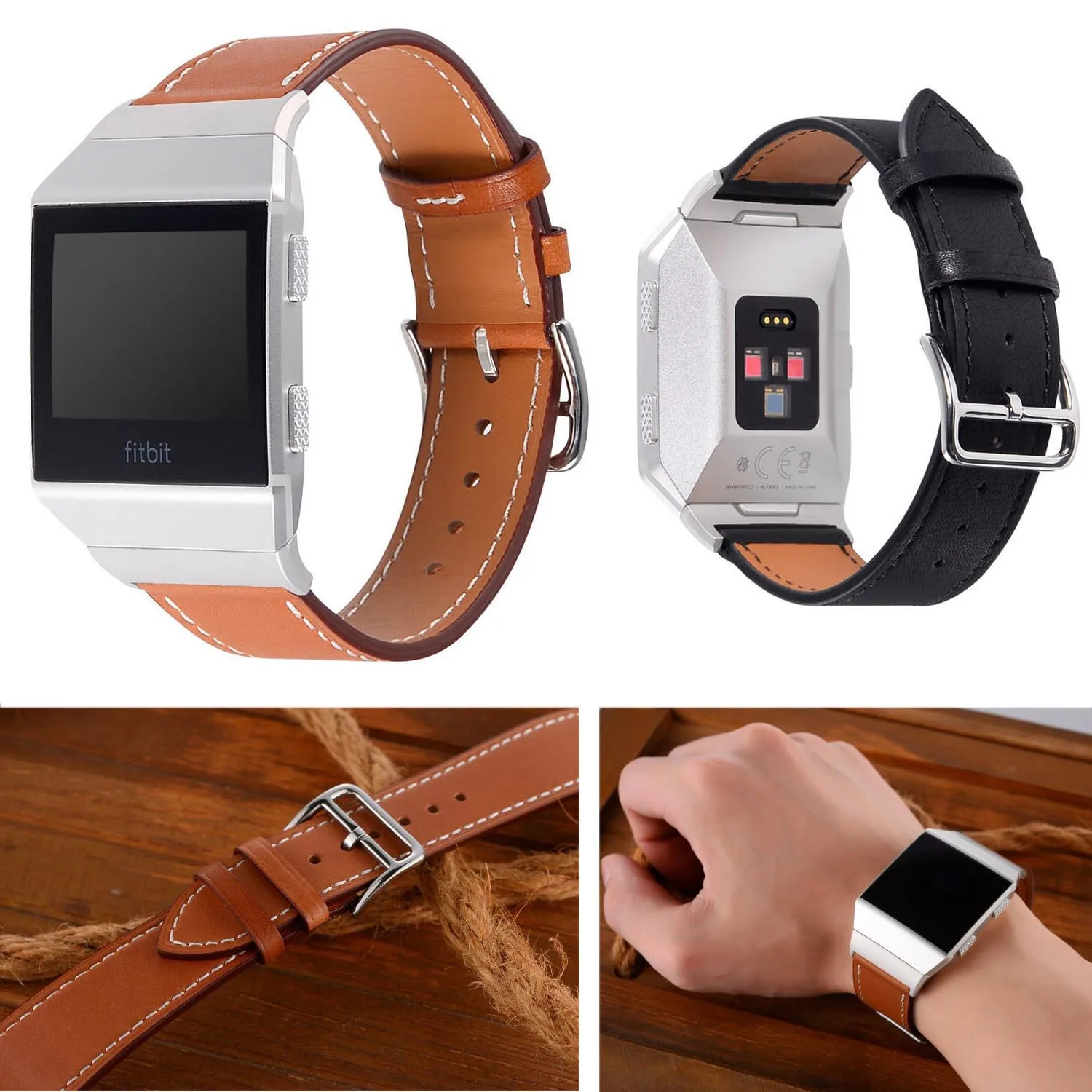 ionic leather strap