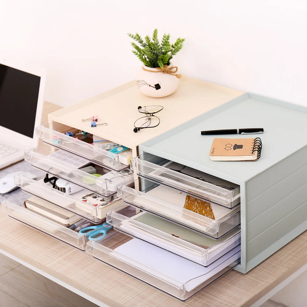 

Office Desktop Storage Box Multilayer Desktop Document Receipt Cabinet Garage drawer Office Stationery Locker XI321141