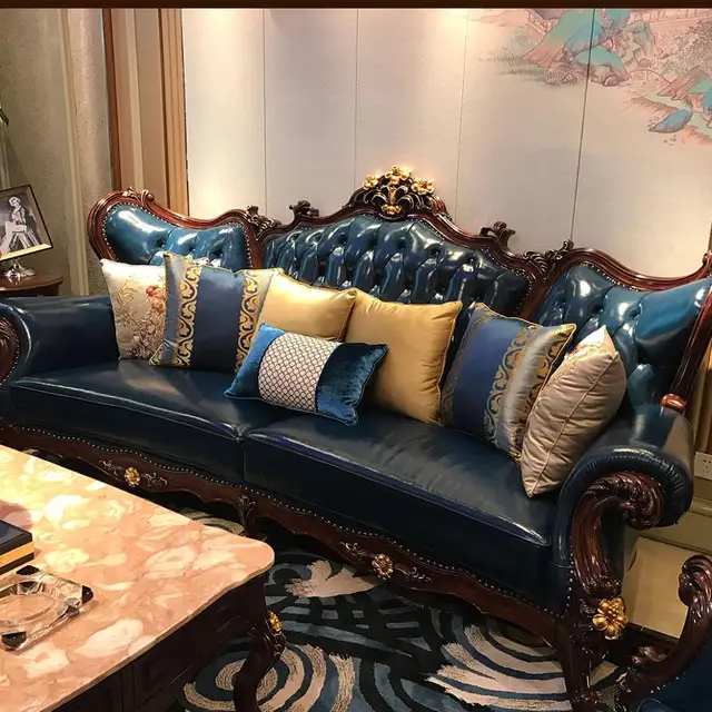 Jinyufang European Style High End Luxury Sofa Combination Of Real Jinyufang European Style High End Luxury Sofa Combination Of Real Leather Customization