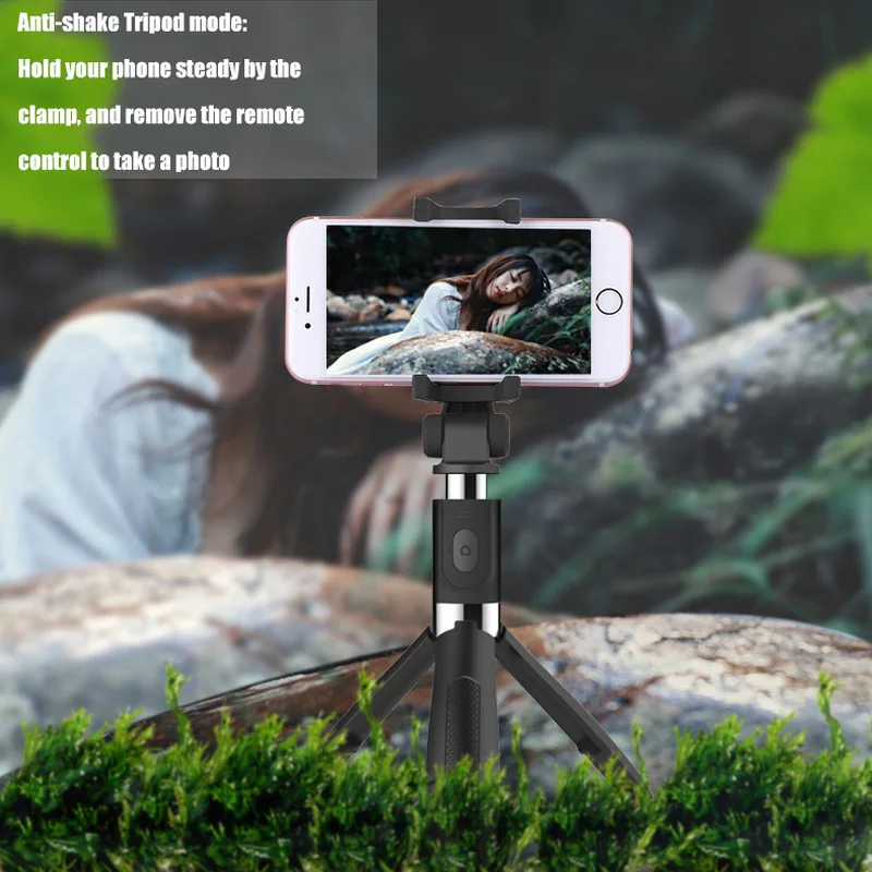 360 Rotation Mini Foldable Tripod 2 in 1 Monopod Selfie Stick Bluetooth Wireless Remote Control Shutter for Xiaomi  Android iOS