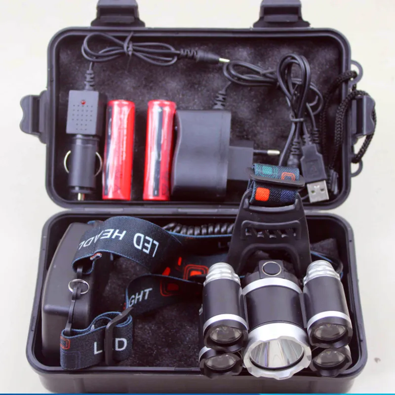 

12000Lm Waterproof Powerful Headlamp CreeXML-T6+4Q5 Outdoor Cycling LED Headlight Fishing Head Lamp 18650 LED Lantern Bike Light