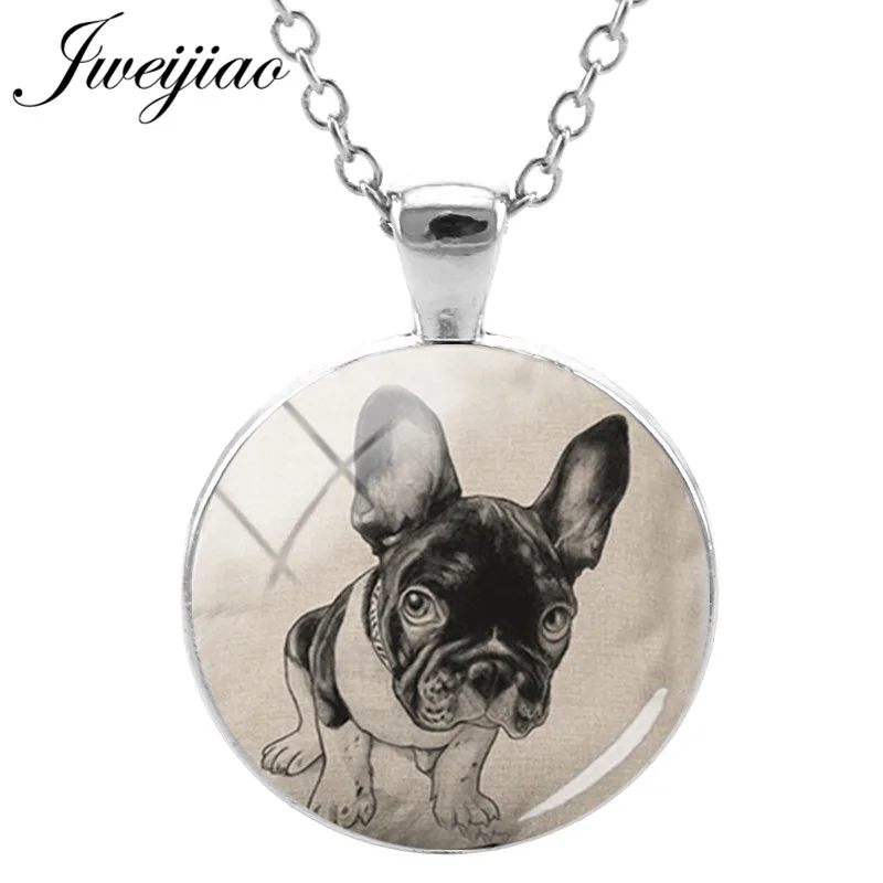 JWEIJIAO милое ожерелье с французским бульдогом серия "Животные" кулон ожерелье лучший друг подарок ювелирные изделия A151 - Окраска металла: A113