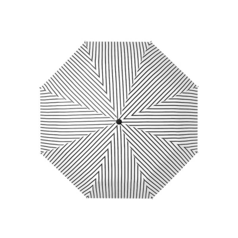 

Mini Umbrella Stripe Shape Windproof Waterproof Three Folding Umbrellas Anti UV Umbrella Portable Travel Umbrella for Women Men