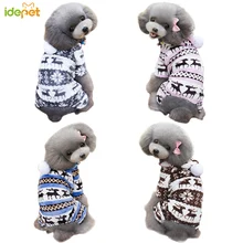 Winter Dog Clothing Snowflake Fleece Clothes Pattern Coral Velvet Deer Christmas Puppy Coat Outfit Hoodie 30