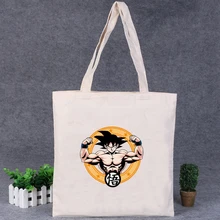 Аниме Dragon Ball Z холст Защита окружающей среды мама женская сумка-шоппер сумки Повседневная эко-сумка сумки на плечо 1 шт