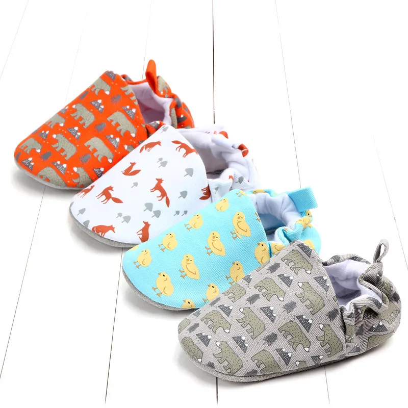 

2018 Cartoon Animal Kid Girls Boy First Walkers Soft Infant Toddler Shoes Cute Crib Shoes infantil Moccasin for Newborns baby