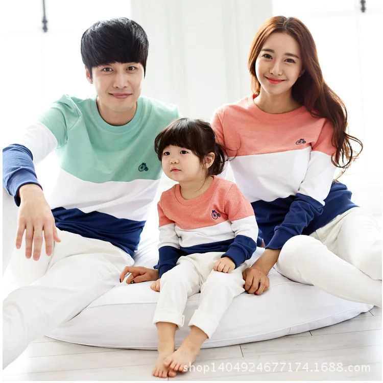 sale Children 2017 Hitz mother daughter family Korean long sleeved suit