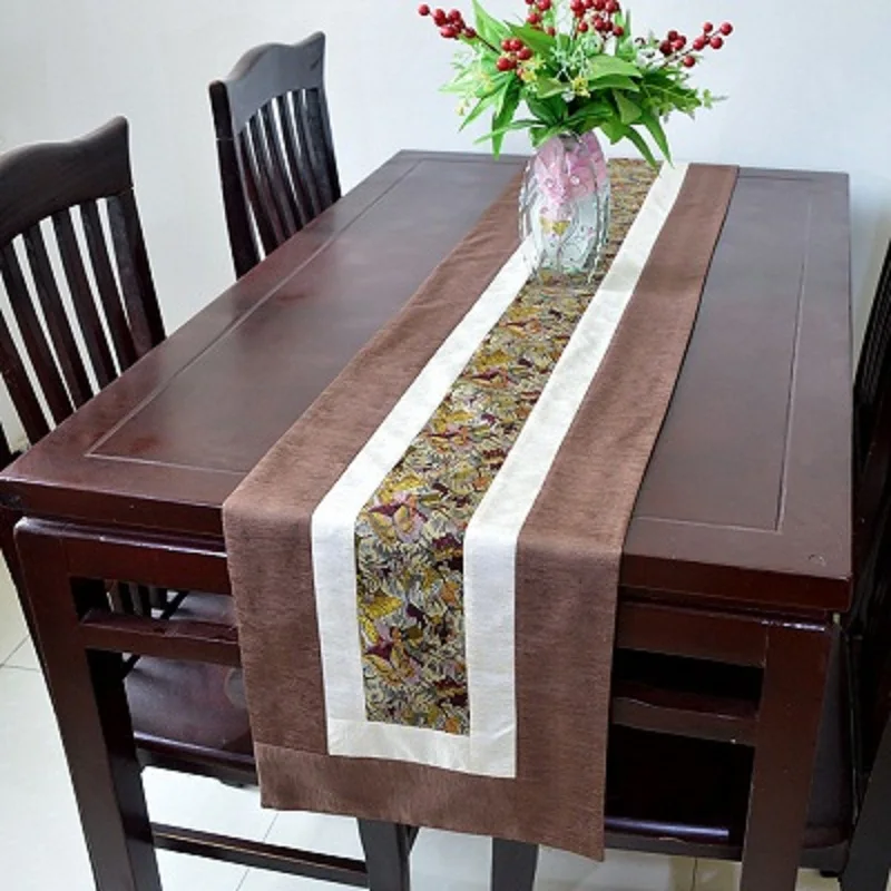 

Home Textile Table Runner Table Cover Towel Cotton Linen Painting Plaid Flower Floral Bed Garden Home Hotel Table Runner
