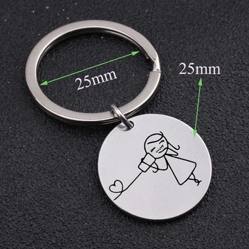

Stick Figure Pattern Key Chain Boy Girl Friends Engraved Keyring For Lover Couple Gift Love Souvenir Keychain 1 pcs Jewelry