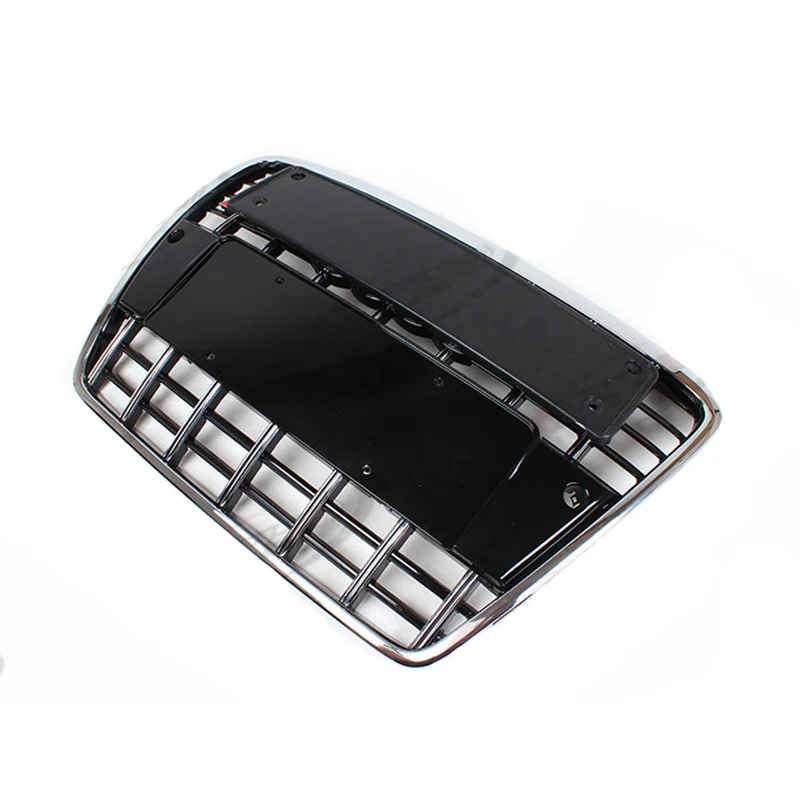 

A6 Modified S6 Style Chrome Frame Black Front Hood Center Grille Grill for Audi A6 S6 RS6 2005 2006 2007 2008 2009 2010 2011