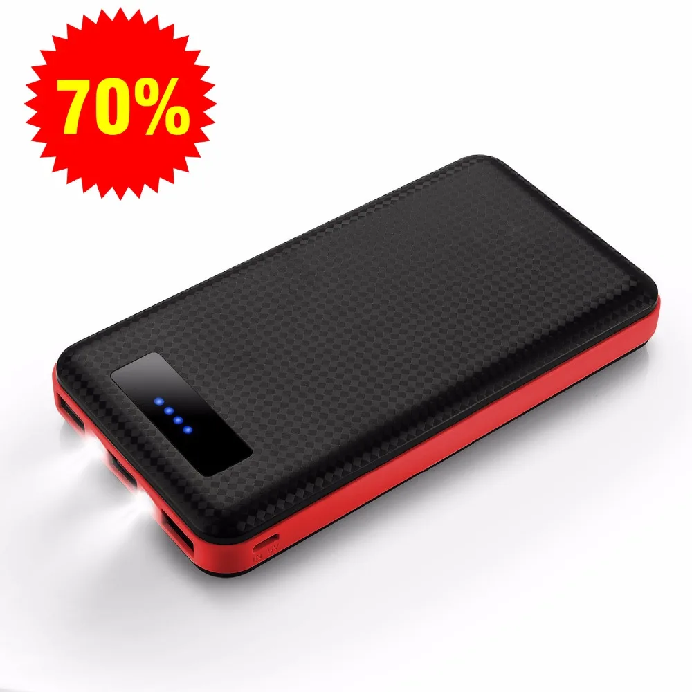 imágenes para Banco de la energía, 20000 mah ultrafino de $ number puertos cargador de batería portátil withflashlight fácil de llevar para galaxy s6, iphone5s, iphone6s plus imágenes para Banco de la energía, 20000 mah ultrafino de $ number puertos cargador de batería portátil withflashlight fácil de llevar para galaxy s6, iphone5s, iphone6s plus
