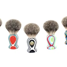 FS-# BE20 серия, лучшее бритье барсука с красочной ручкой из смолы, узел 20 мм+ подставка