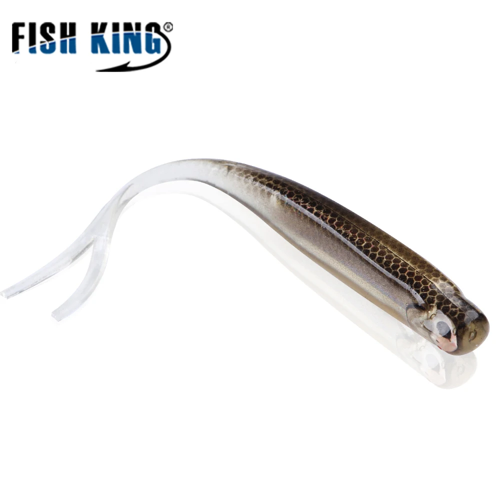  FISH KING Fishing Lure Soft Lure Swim Baits Wobblers Bass Shad 4pcs Inshore 3D Eye Fake Fish Fishin