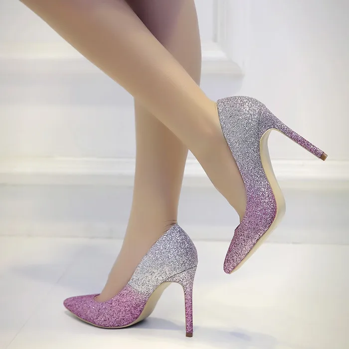 New-Arrival-Spring-Autumn-Double-Color-Gradient-Sequins-Pointed-Toe ...
