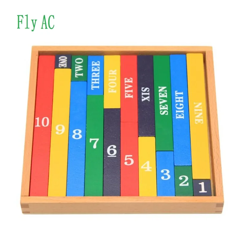  Fly AC Montessori Mathematics teaching aids Toys For Children Counting sticks Toy Baby Development 