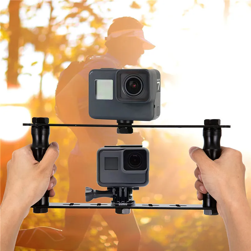 

Hunting Camera Hand Grip Stabilizer Rig Scuba Diving Stabilizer Tray For Gopro Camera SLR sports camera diving light #2H19