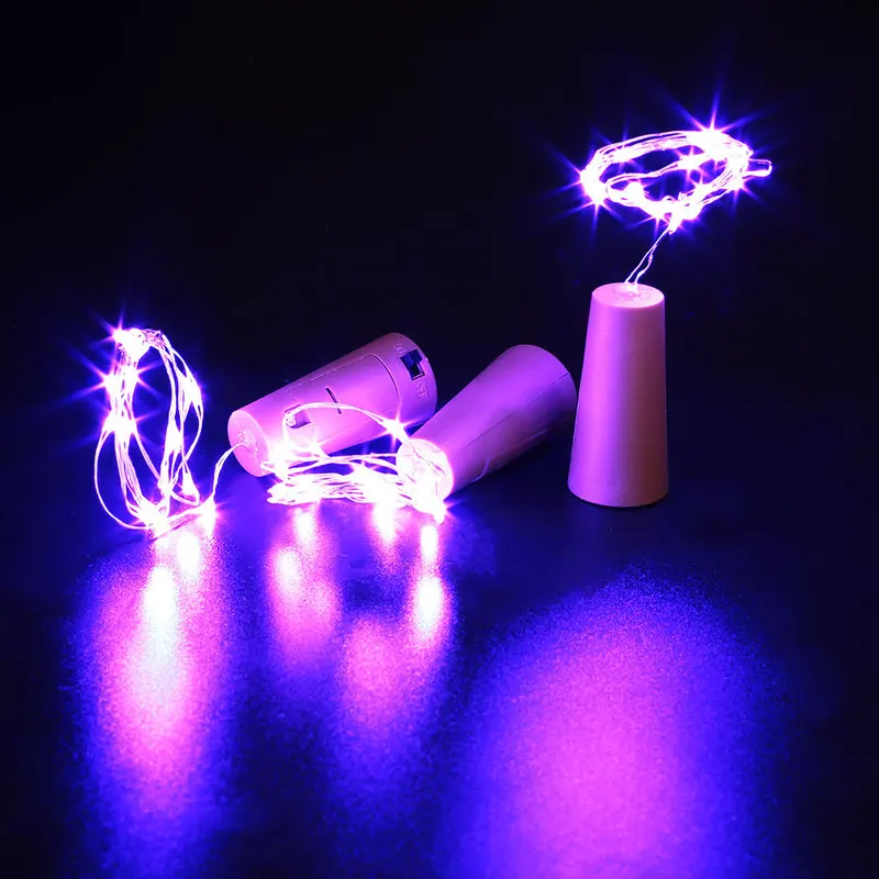 3 шт. 15LED пробковая форма 70 мм батарея медная проволочная Гирлянда Свет бутылки вина для бутылки DIY рождественские украшения для свадебной вечеринки