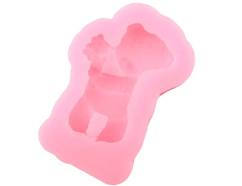 3D ремесло медведь Силиконовая формочка в виде цветов торт кайма для мастики формы свадебный торт украшения инструменты Конфеты глина форма для шоколадной мастики