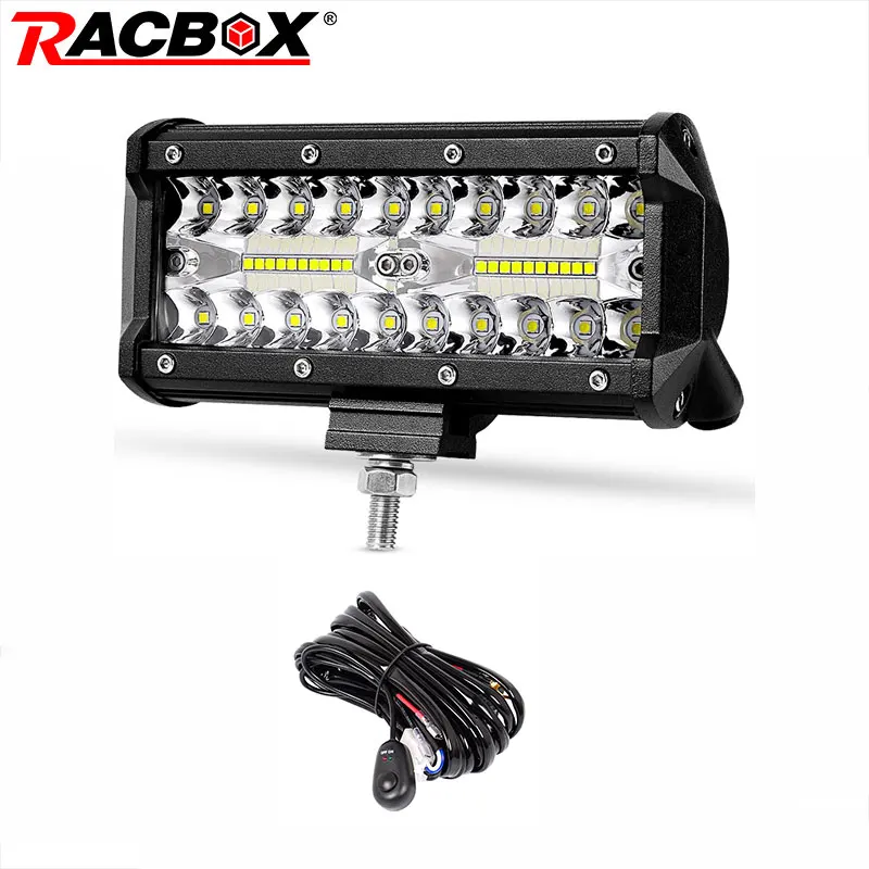 7 Inch Offroad LED Light Bar Combo Beam Spotlight LED Work Light For Truck Tractor UAZ ATV SUV 4x4 Auto Headlight Fog Light 12V