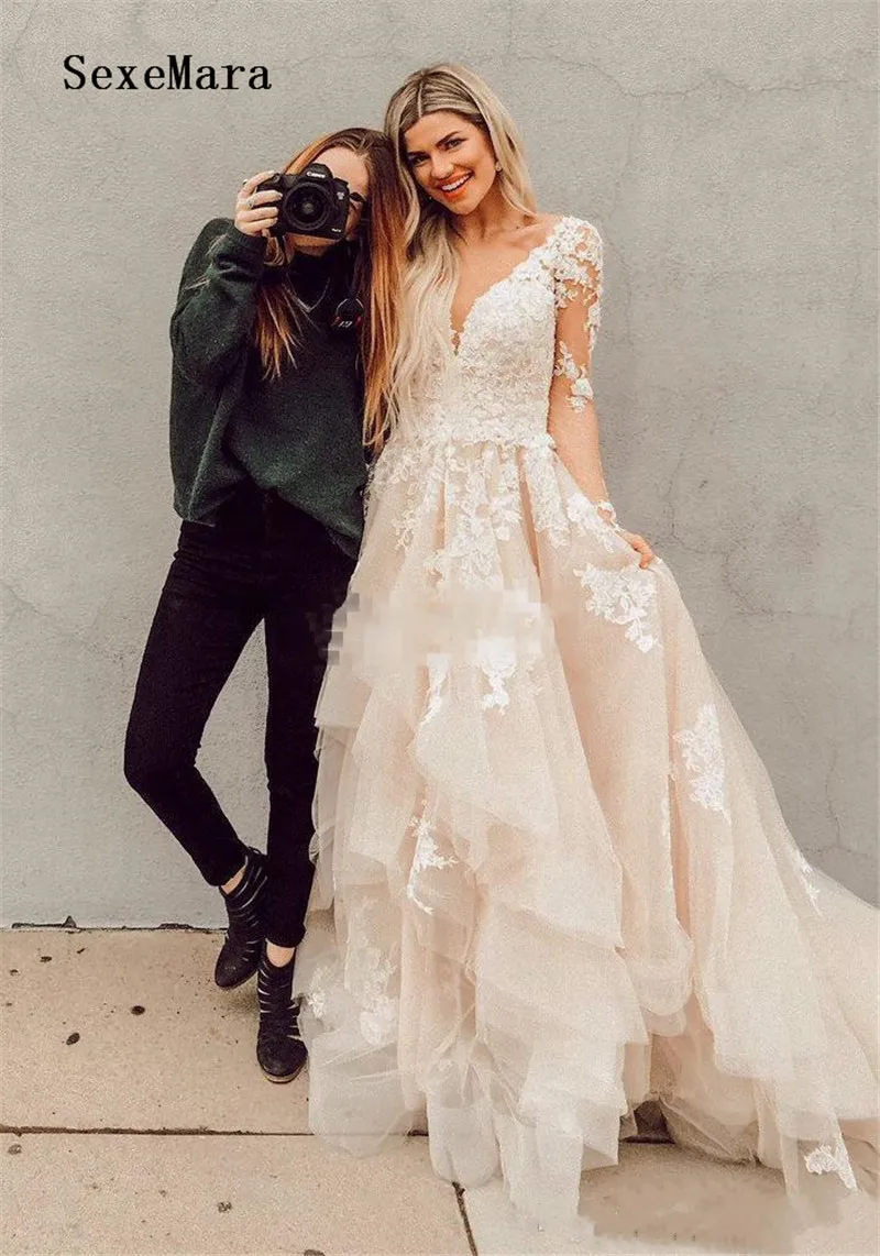 illusion-long-sleeves-boho-wedding-dresses-layered-tulle-appliques-lace-a-line-bridal-dress-rustic-country-wedding-gowns-custom (1)