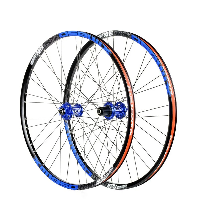 Набор колес для горного велосипеда Koozer XM1850 MTB 26/27, 5 дюймов, ультралегкий 72 кольца, быстроразъемный, с 4 подшипниками XD, велосипедная колесная пара - Цвет: 26inch black blue