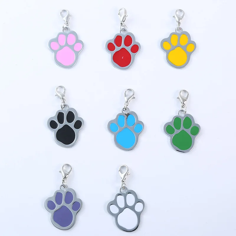 ID Tag for Pet Puppy Fashion Footprints Shape Dog Identity Card Pendant Pet Accessories Cat ID Card Memorial Cards Decoration7