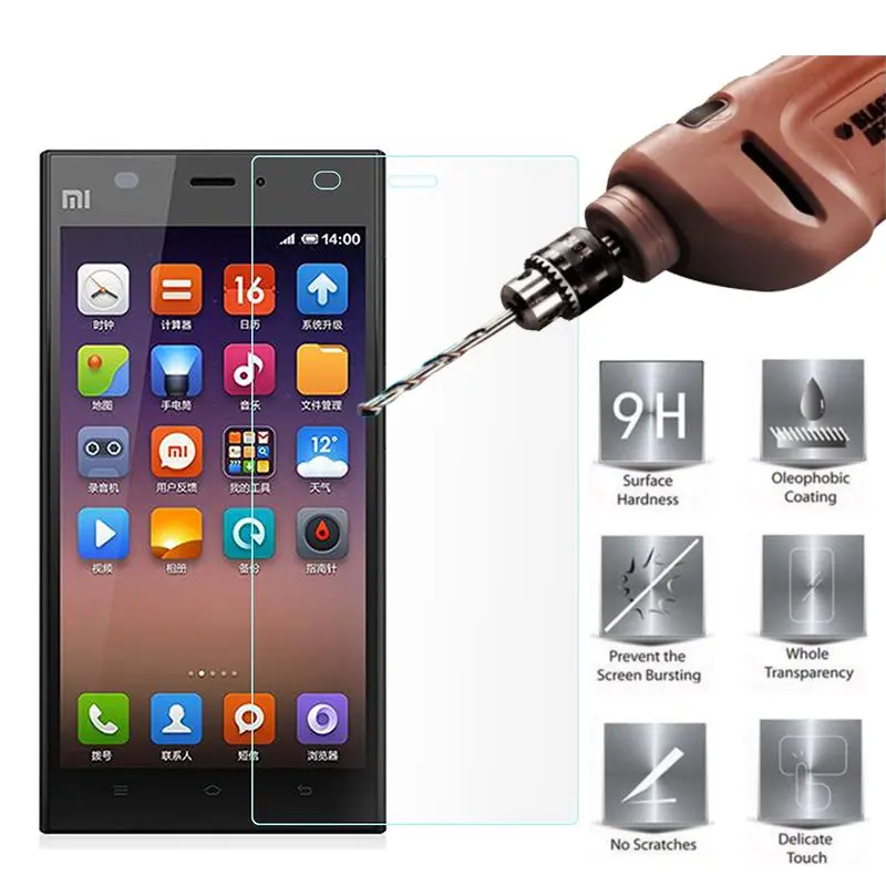 

Tempered Glass for Xiaomi Mi3 Screen Protector Protective Film Mi3, on Mobile Phone for Xiaomi Mi3 Glass