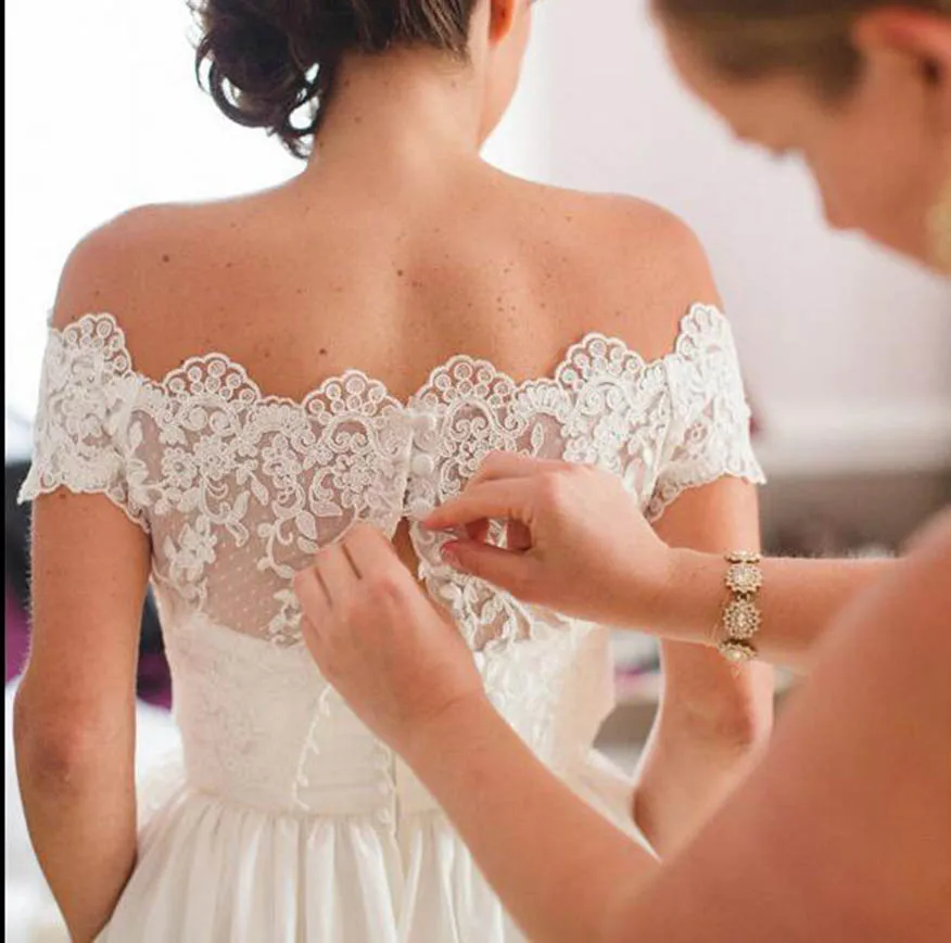 Off shoulder bolero wedding cheap