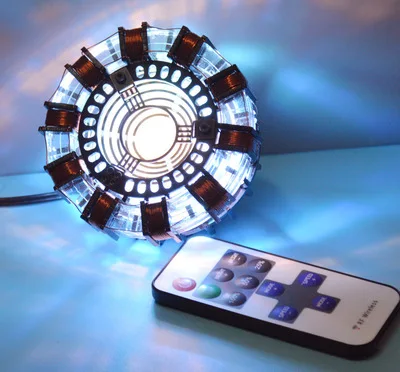 

[Funny] Very cool 1:1 scale Iron Man Arc Reactor A generation of glowing iron man heart model with LED Light Action Figure Toy